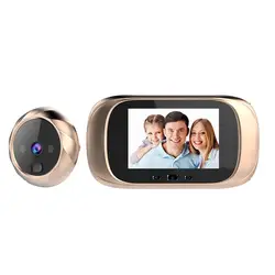 2,8 "Умный дверной Звонок камера цифровая, с глазком, для входной двери звонок домофон просмотра видео-глаз Встроенная память электронный