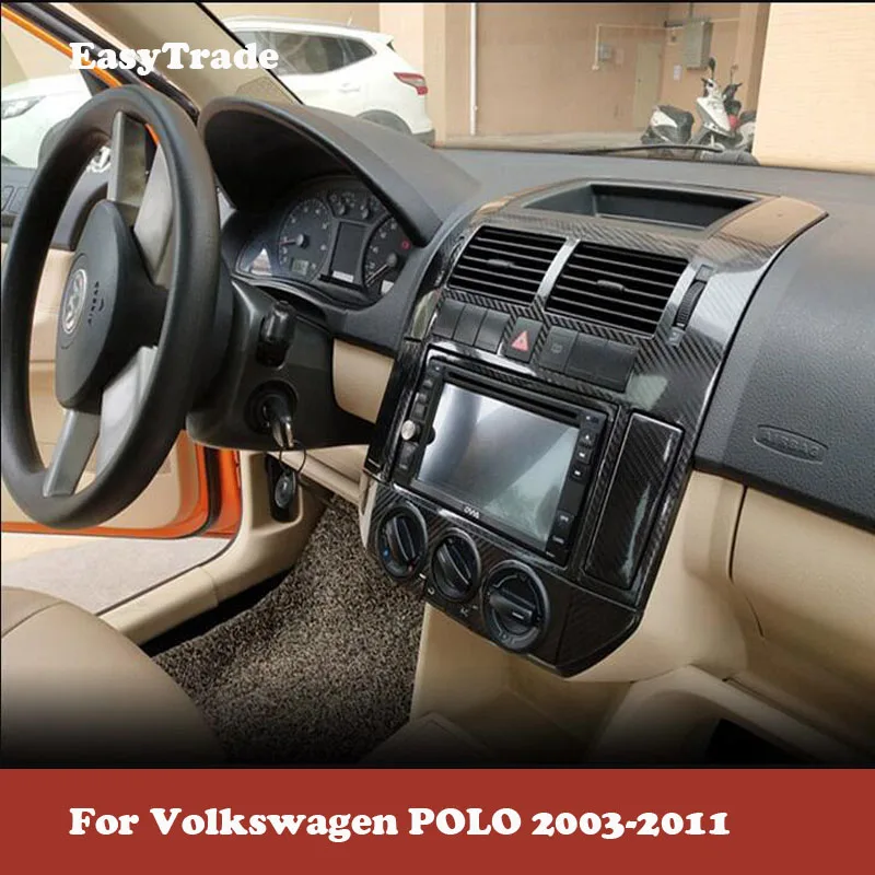 

Car Sticker For Volkswagen VW POLO 2003-2011 Carbon Fiber Colour Pattern Interior Sticker Set Decal Trim Car Accessories