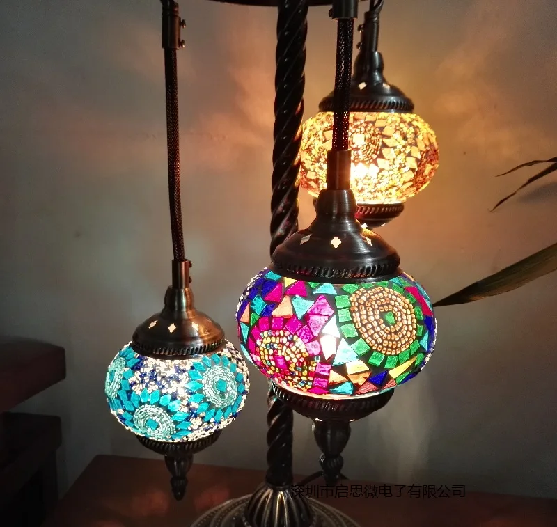 3 абажура индейка мозаика торшер средиземноморский стиль арт деко ручной работы мозаика стекло романтический декоративный внутренний светильник