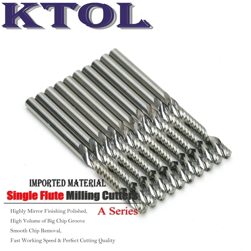 Спиральные фрезы с одной канавкой 10x1/8 дюйма x 22 мм|tool software|cutter kitchencutter auto |