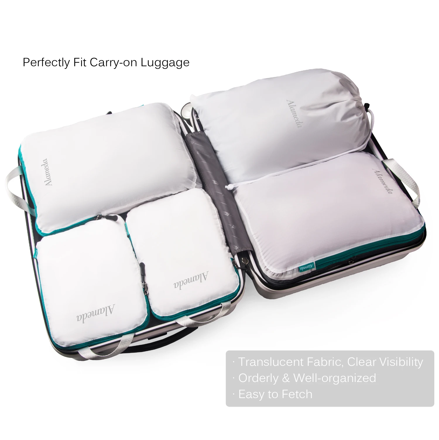 Alameda Compression Packing Cubes for Luggage,Travel Compression Bags 