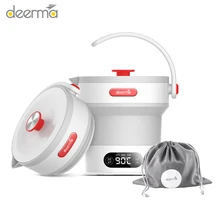 Deerma, 0.6л, складной электрический чайник, ручная электрическая колба для воды, горшок, защита от автоматического отключения, портативный чайник для путешествий
