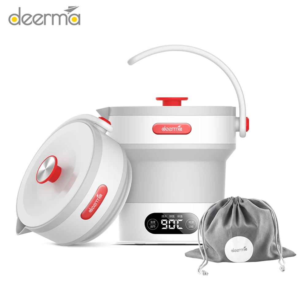 

Deerma 0.6L Folding Electric Kettle Handheld Electric Water Flask Pot Auto Power-Off Protection Portable Travel Kettle
