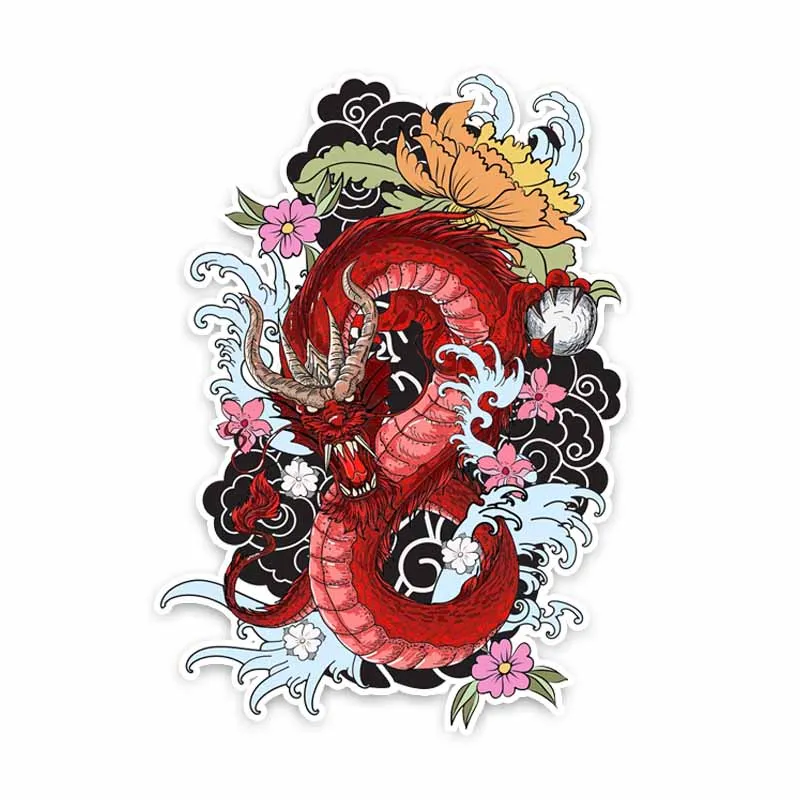 

Creative Red Dragon Car Sticker Accessories Vinyl PVC 19cm*14cm Motorcycle Waterproof Windshield Car Window Car Styling Decal