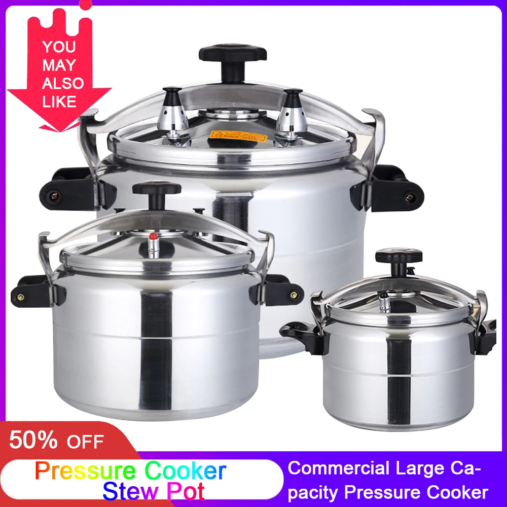 Pressure Cooker Commercial Large Capacity Gas Stew Pot Kitchen Cookware Safety Pan Induction | Дом и сад