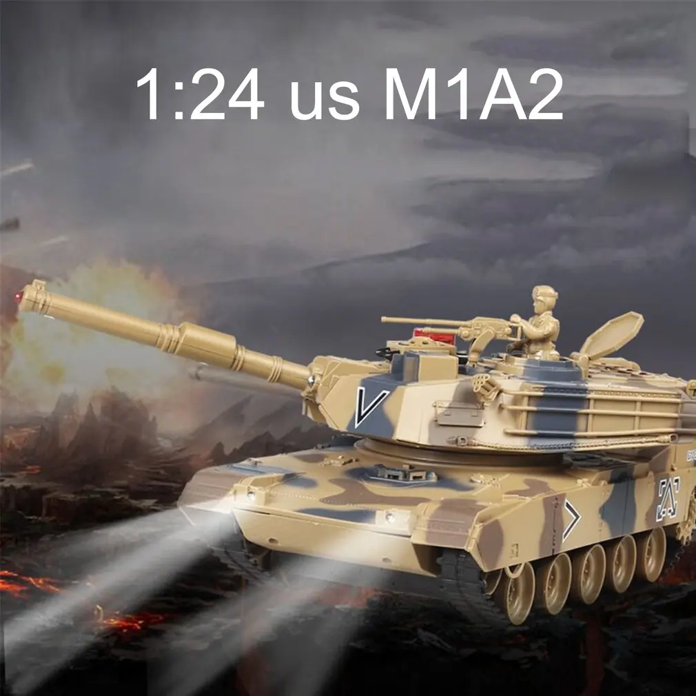 778-1 моделирование 1:24 M1A2 RC боевой гусеничный Танк радиоуправляемые игрушки автомобиль Тяжелая машина танки детский подарок