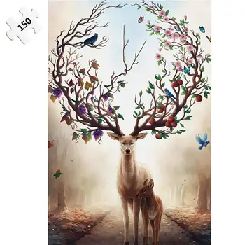 

SOLEDI 150PCS Funny Jigsaw Puzzle Education Creative Game Cute Casing Of The Puzzle Bedroom Decroration Paper Interesting