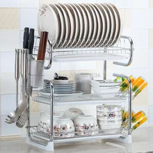 Горячая распродажа! s-образная 2/3 слойная Подставка для столовых приборов, полка для столовых приборов, посуда, сушилка для посуды, кухонная стойка для столовых приборов, сушилка для хранения