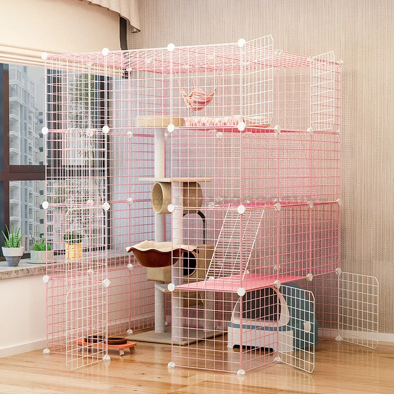 Cat Cage Large Space Luxury Cat Villa Indoor Cat House Large Size Three