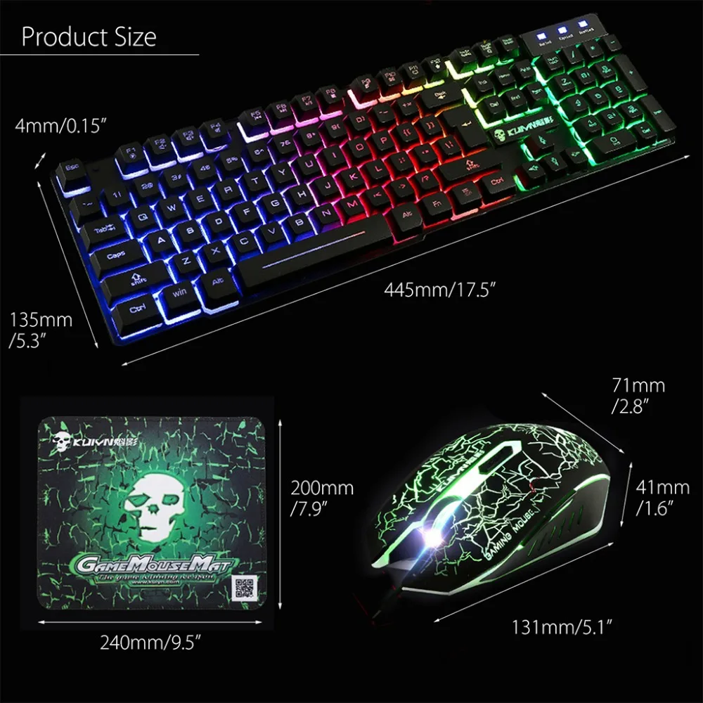 gaming teclado com fio mouse e mouse