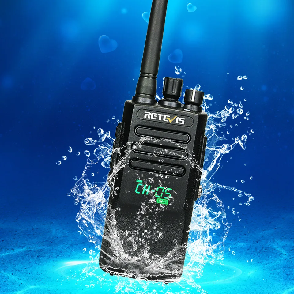 2 шт. Высокая мощность DMR радио цифровой IP67 водонепроницаемая рация Retevis RT50 дисплей УВЧ; Голосовое управление портативный 2 способ радио