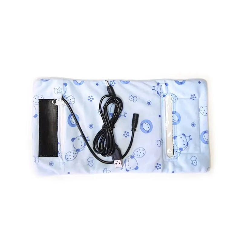 Визуальный USB портативный подогреватель молока Дорожный Чехол для детской бутылочки нагревательное одеяло изоляционный термостат согревающий чехол - Цвет: Blue
