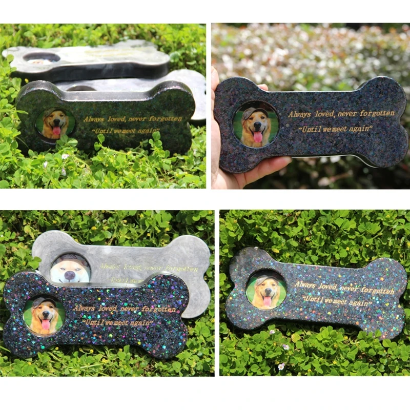 Memorial Pet Bone Tombstone Epoxy Resin Mold Dog Keepsake Gravestone
