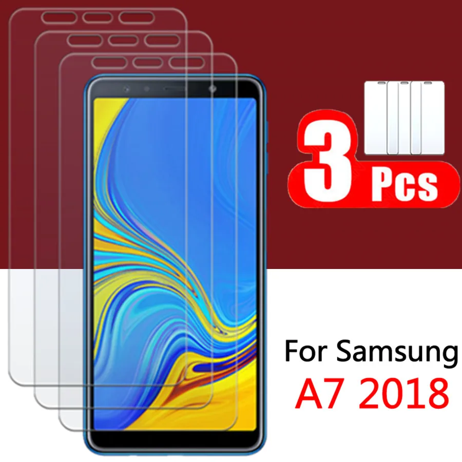 Защитное стекло для Samsung Galaxy A7 2018 закаленное 7A Glaxy a72018 Galaxya7 защитная пленка лист
