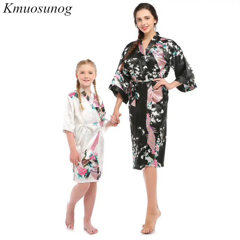 Black Matching White Платья для мамы и дочки летние Семейные комплекты осень павлина и Цветочный принт одежда для сна «Mommy and Me», одежда для сна, C0568 - Цвет: Black Matching White