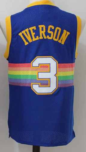 As photo Быстрая, Мужская футболка в стиле Лос-Анжелес Magic 32 Allen 3 Iverson Johnson 1 - Цвет: As photo