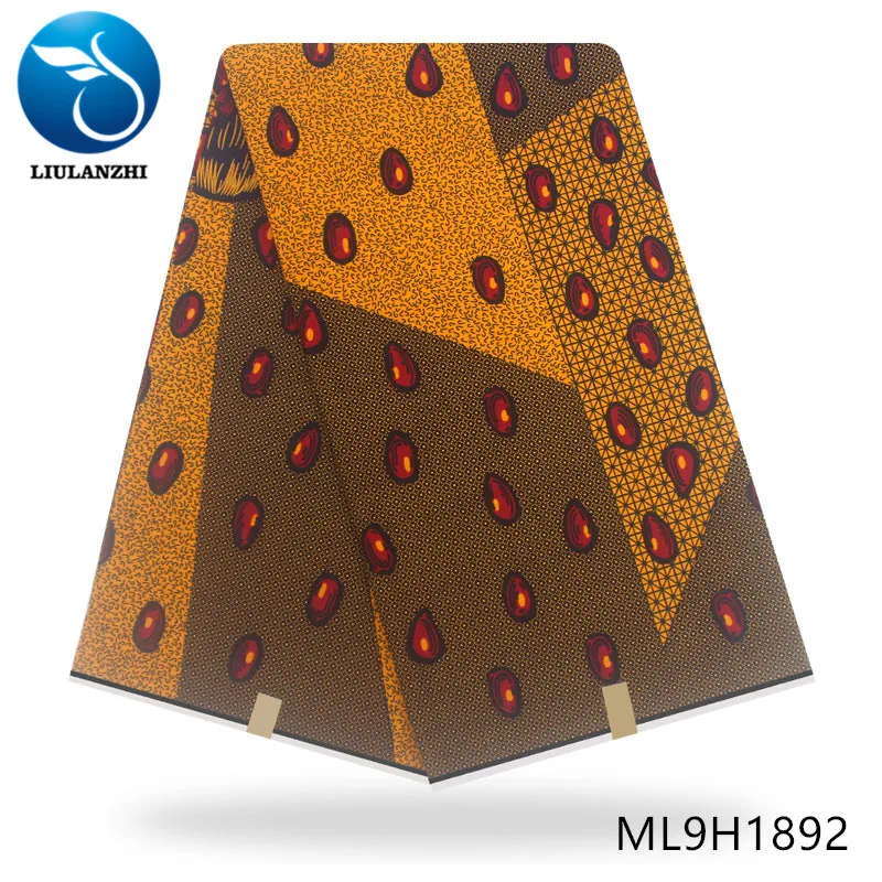 

LIULANZHI Ankara wax fabrics 6yards Guaranteed quality cotton wax fabric prints wax fabric free shipping ML9H1870-ML9H1894