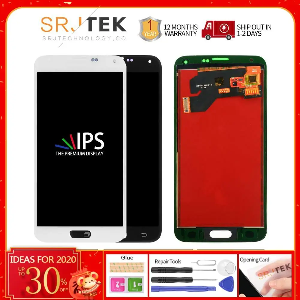 Ceny TFT do Samsung S5 G900F wyświetlacz LCD ekran dotykowy digitizer montaż kompatybilny IPS do Samsung Galaxy S5 LCD G900 G900F wyświetlacz
