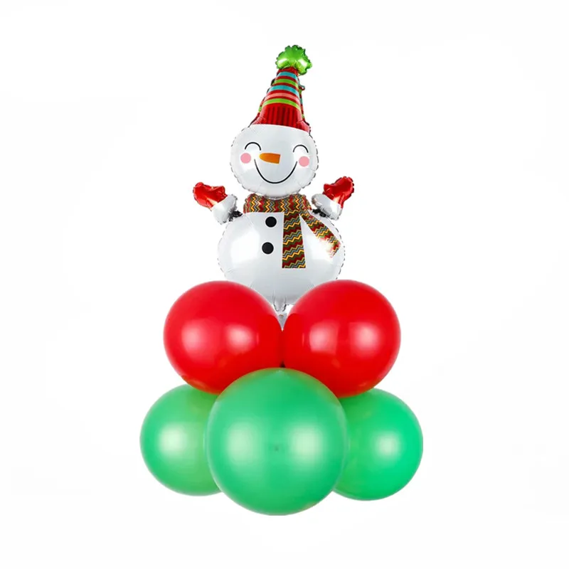 10pcs as picture 5/10 шт. Рождественские шары Globos для рождественской вечеринки Санты украшений Фольга набор воздушных шариков для Семья Рождественский воздушные шары - Цвет: 10pcs as picture