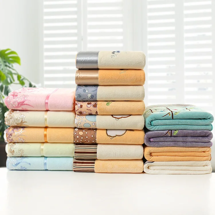 

Yaapeet 1pcs 70x140cm Bath Towels Printing Pattern Super Soft Solid Color Bathroom Towel 100% Cotton Beach Towels Hotel Home