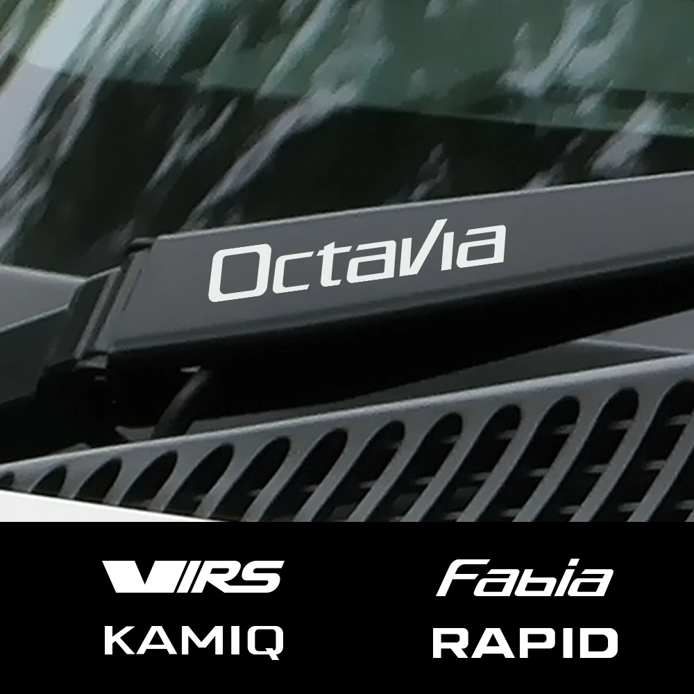 

4PCS Auto Window Wiper Car Sticker For Skoda Octavia 2 A7 A5 VRS Fabia 3 Rapid Superb 3 Kodiaq Scala Karoq Kamiq Car Accessories