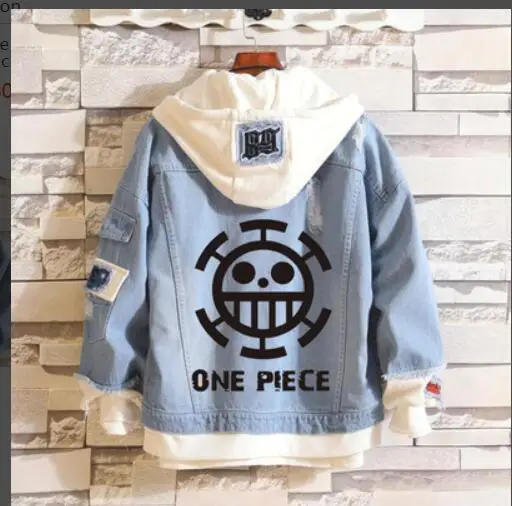 11 Аниме one piece Джинсовая куртка-бомбер one piece D Luffy джинсовая куртка с капюшоном толстовка унисекс рваные капюшон для косплея A9012 - Цвет: 11