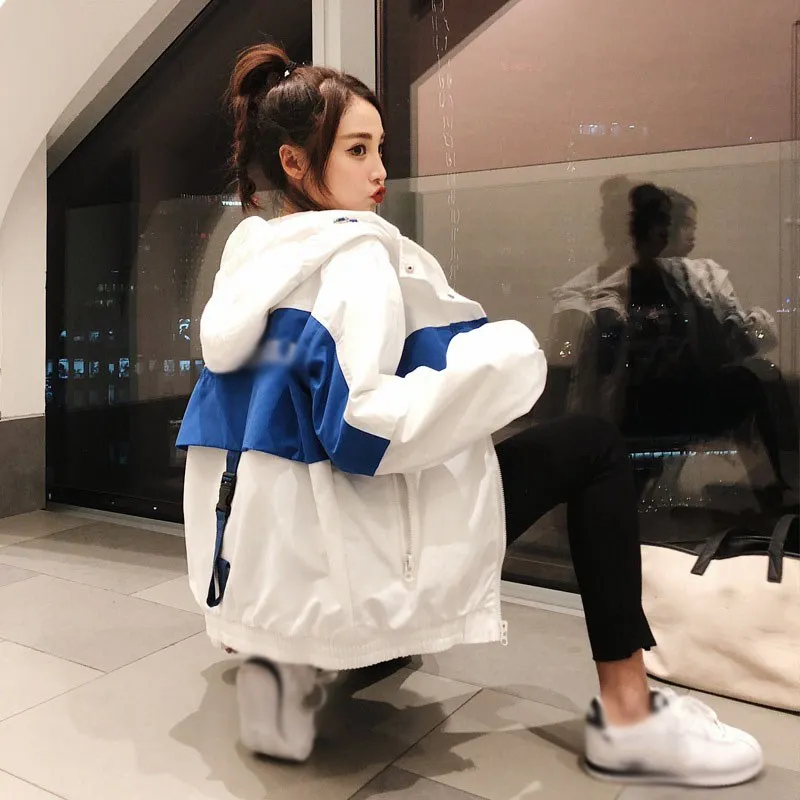 

3 Colors 2019 Harakuju BF Loose Spring Autumn Coats Harakuju Bomber Jackets Womens Windbreaker Jacket Outerwear Tops