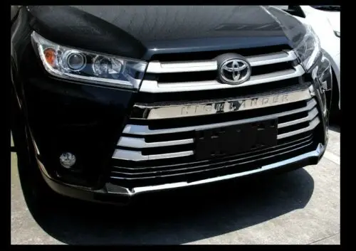 Стальной передний бампер решетка гриль крышка ABS отделка для Toyota Highlander