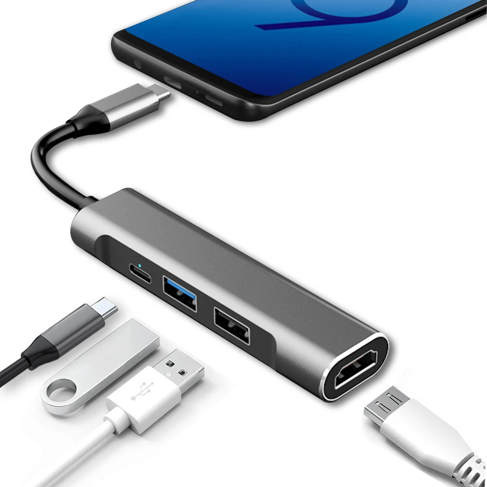 USB Type C HUB Docking Station for Samsung Dex Station Pad for Galaxy S21/S20/Note20/TabS7,USB C To HDMI USB 3.0 Power Adapter