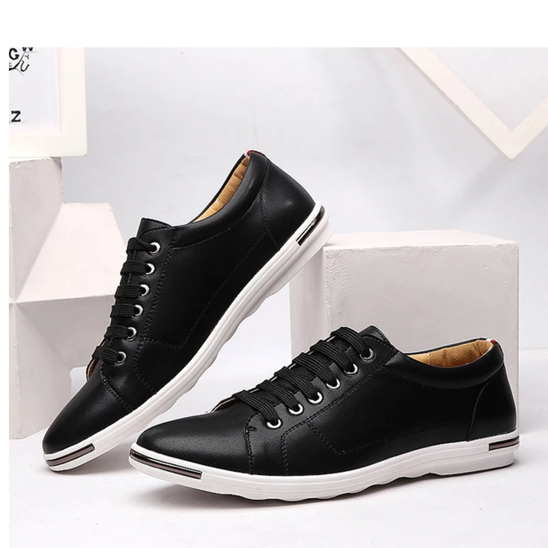 

Men Sneakers New Fashion High Quality Soft Simple Casual Shoes Men Comfortable Breathable Ultra-light Genuine Leather White Shoe
