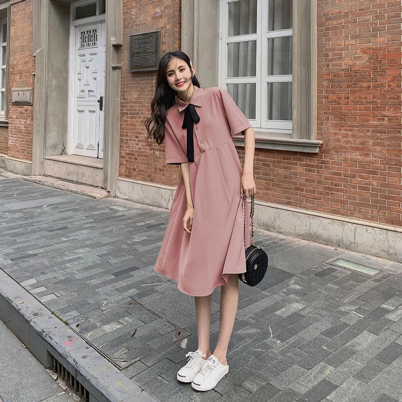 

Photo Shoot Shirt Dress Women's 2019 New Style Summer French Waist Hugging Slimming Elegant France Non-mainstream Platycodon Gra