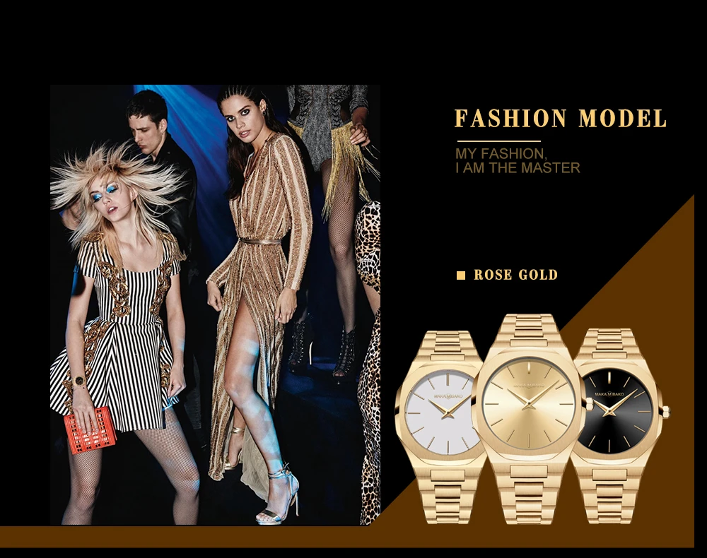 Drop shipping A+ Quality Full Stainless Steel Band Japan Quartz Movement Waterproof Women Rose Gold Ladies Luxury Wrist Watch