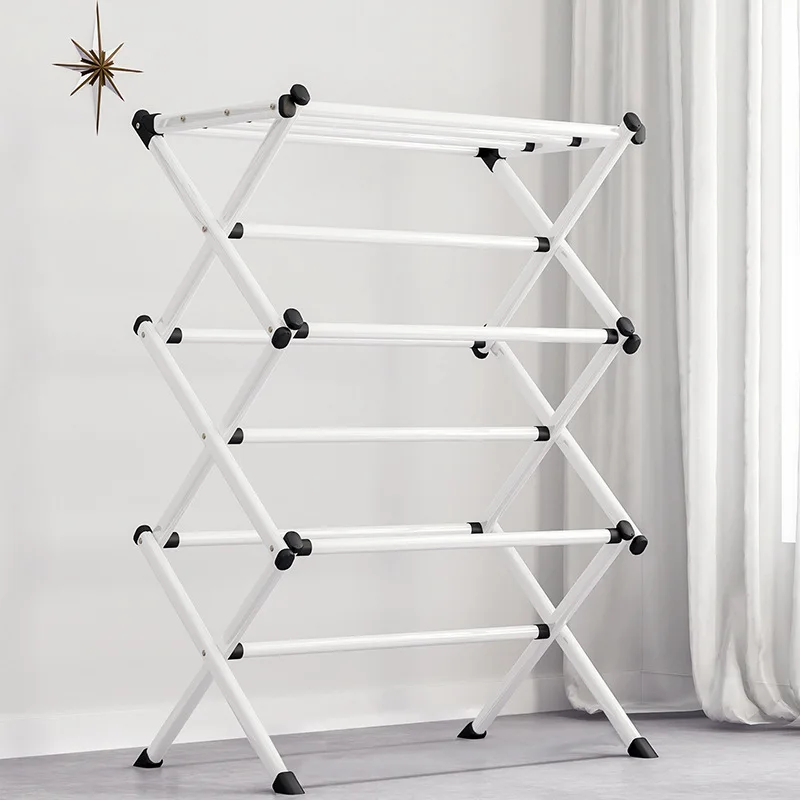  Solno's coat rack is on the floor in the bedroom. Simple clothes rack. Household drying rack. Coat  - 4000570731335