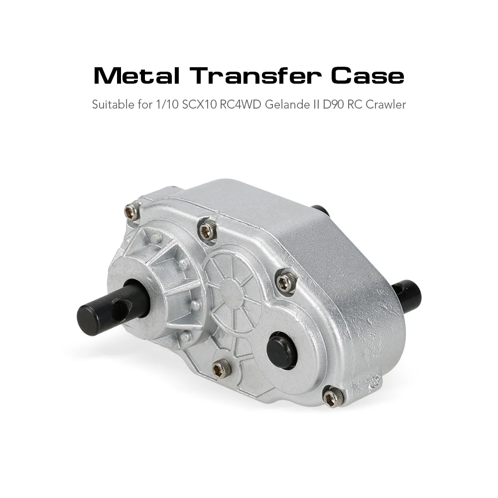 

Metal 1/10 Transfer Case for 1/10 SCX10 RC4WD Gelande II D90 RC Crawler