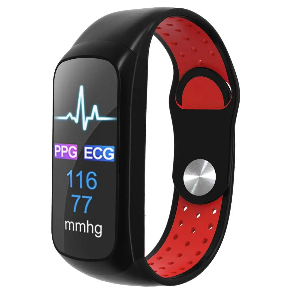 Red 18 мм дышащий силикон мягкий Регулируемый сменный ремешок для samsung Galaxy Fit SM-R370 Пряжка для ногтей двухцветный спортивный браслет - Цвет: Red