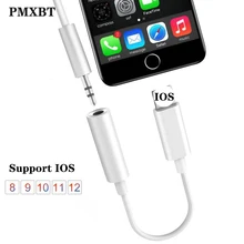 Для IOS 12 системный адаптер для наушников для iPhone 7 8 Plus X AUX аудио адаптер для Lightning до 3,5 мм адаптер для наушников кабель