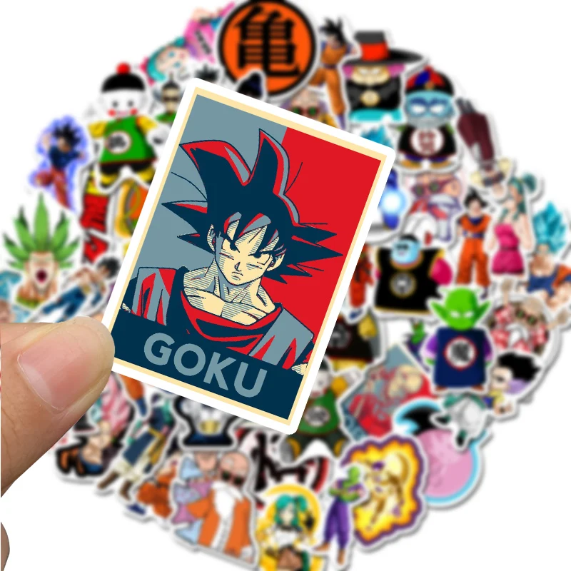 50 шт. наклейки Dragon Ball Супер Saiyan наклейки аниме персонажи стикеры DIY багаж ноутбук скейтборд мотоцикл велосипед