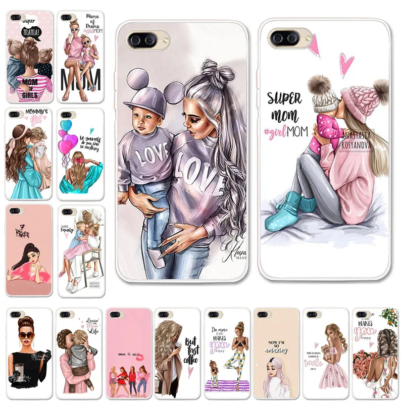 

TPU Case For Asus Zenfone 4 Max Pro Plus Selfie ZD553KL ZB553KL ZS551KL ZC520KL ZC550TL 5Z ZS620KL Case Mom Baby Girl Fundas