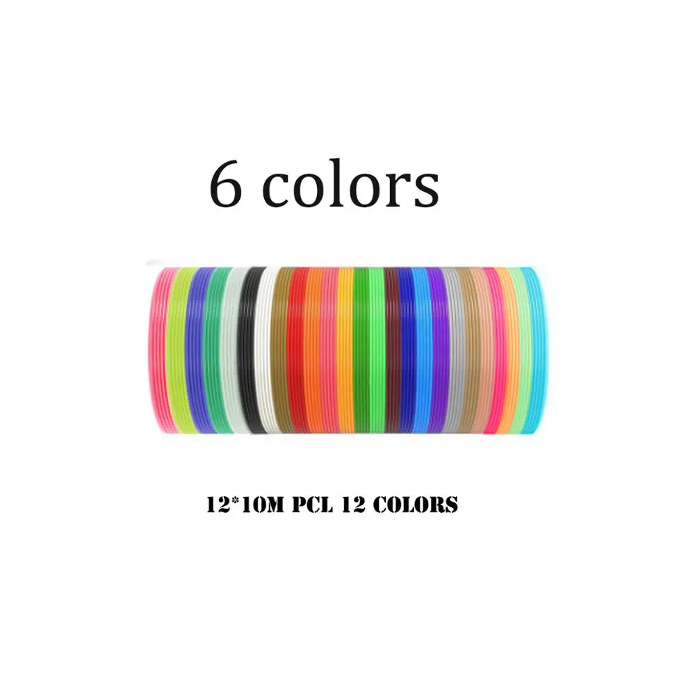 6 colour PCL Simax3d печать Ручка интеллект DIY детские игрушки Интеллект творчество 3D живопись подарок новые граффити игрушки - Цвет: 6 colour PCL