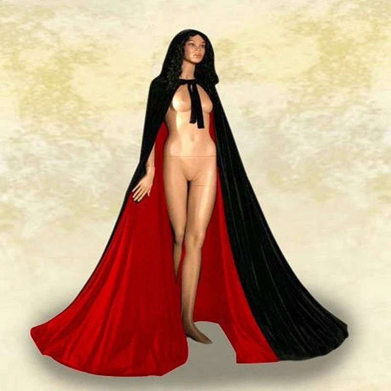 Black - Red Элегантный пышный бархатный плащ, роскошный стиль, накидка, накидка, вечерние, королевская принцесса, свадебная шаль, бархатный свадебный плащ - Цвет: Black - Red