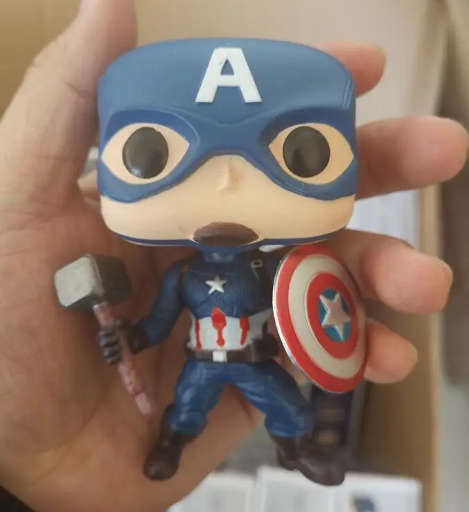 Funko Pop Marvel Мстители Капитан Америка с Stormbreaker 10 см Виниловая фигурка игрушки