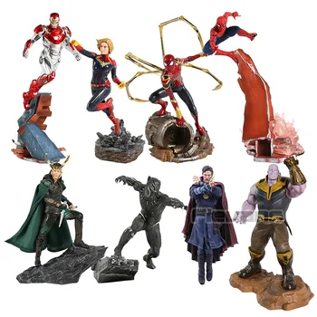 

Iron Studios Iron Man Spiderman Captain Marvel Doctor Strange Loki Black Panther Thanos Ronin Super Hero Statue Figure Toy