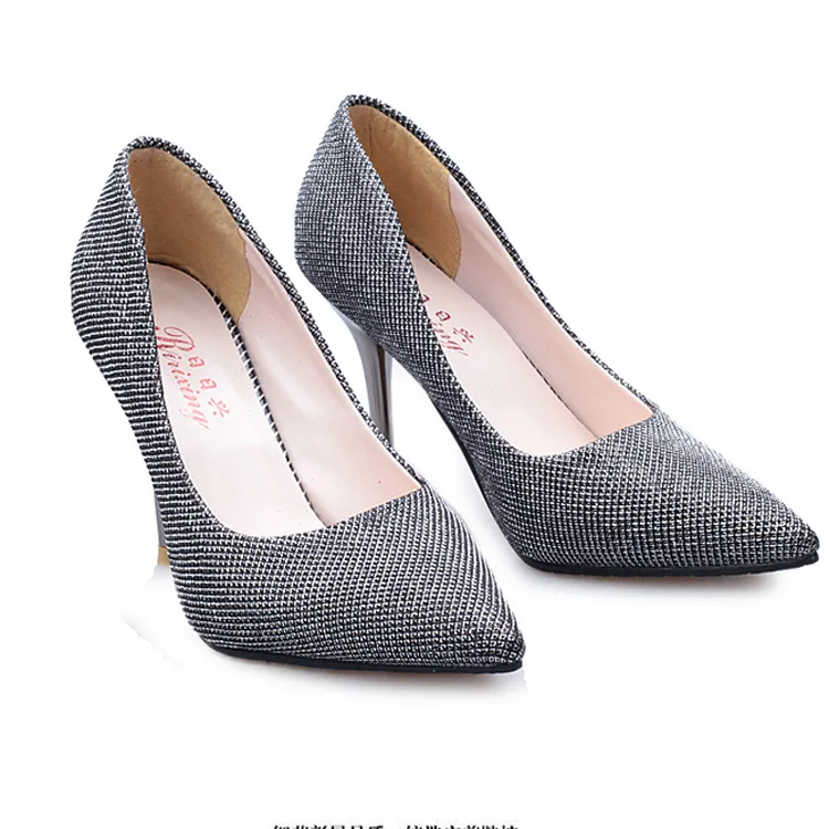 

2016 New Style Shoes from the Stars You a Thousand Iraqi Celebrity Style Shallow Mouth Pointed Thin Heeled High Heel Shoes Bride