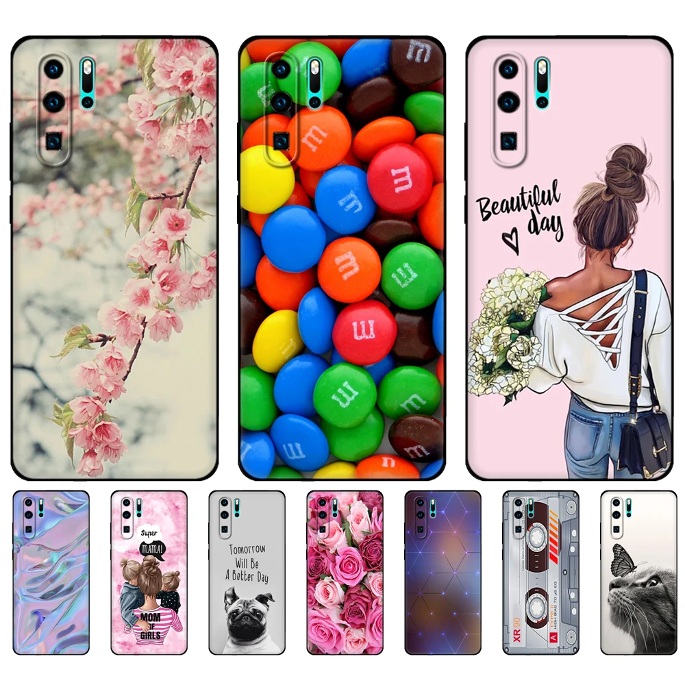 For Huawei P30 Case Pro Lite P30Pro VOG-L29 ELE-L29 P30Lite P 30 Cover Silicon Phone Back black tpu case | Мобильные телефоны и