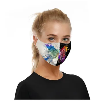 

Pretty Blue Butterfly Pattern Filter Face Masks Women Dust Mouth Mask Washable Reusable Protective Mask For Kids Girls Custom