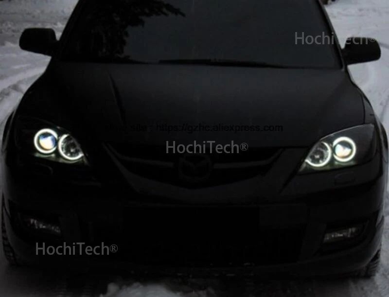 Anéis de Auréola para Mazda 3 2006 2007 Multi-color Led Angel Eyes Kit Rgb Luz Diurna Drl Mazda3 2002 2003 2004 2005 6 Para mazda 3 mazda3 2002 2003 2004