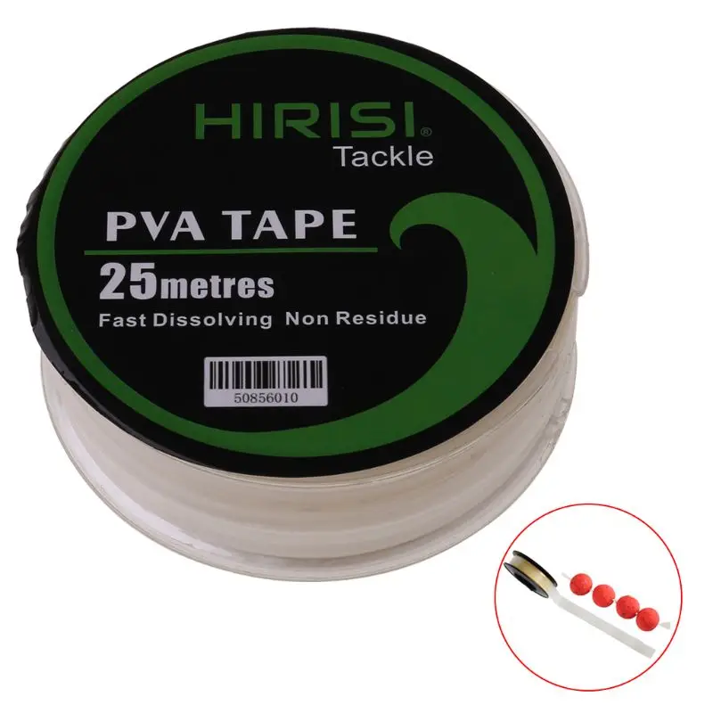 PVA Tape Fishing Feeder Water Dissolve 10mmx20m Quick Dissolve Tackle Transparent Environmental Professional Fishing Tool fishing accessories fishing tackle fishing tools fishing tool