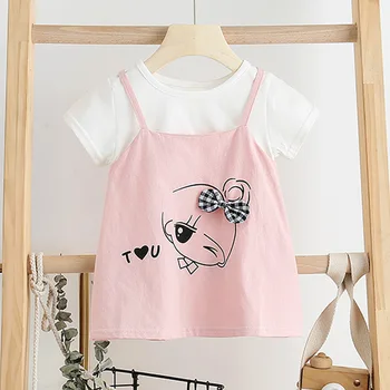 

Baby Girls Dress New Summer Baby Sweet Cartoon Dress Baby Girl Bow-knot Dress Toddle Baby Girl Child Birthday Vestidos Clothing