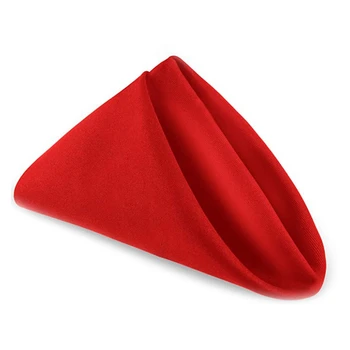 

Cloth Napkins 17 x 17 Inch Red Solid Washable Polyester Dinner Napkins Great for Weddings, Parties, Holiday Dinner Red