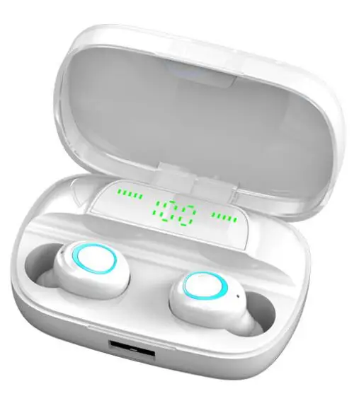 HETNGSYOU TWS Bluetooth наушники Bluetooth 5,0 наушники шумоподавления гарнитуры сенсорное управление СВЕТОДИОДНЫЙ беспроводной наушники - Цвет: dual LED B